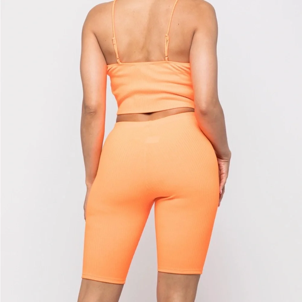 Orange Ribbed Two-Piece Set - Picture 3 of 3